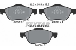 Textar Σετ τακάκια, Δισκόφρενα - 2399601