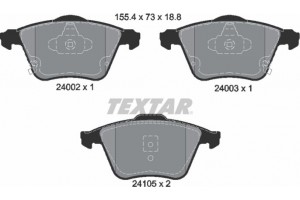 Textar Σετ τακάκια, Δισκόφρενα - 2400201