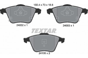 Textar Σετ τακάκια, Δισκόφρενα - 2400201