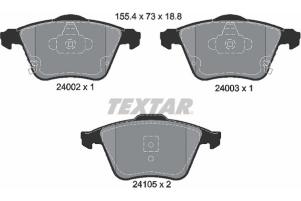 Textar Σετ τακάκια, Δισκόφρενα - 2400201 Textar Σετ τακάκια, Δισκόφρενα - 2400201
