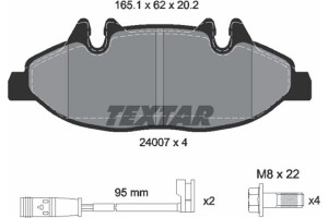 Textar Σετ τακάκια, Δισκόφρενα - 2400701