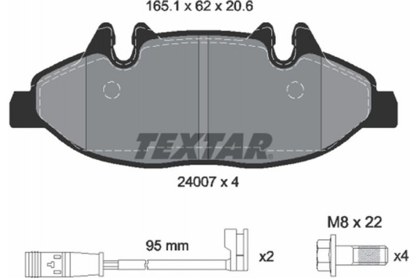 Textar Σετ τακάκια, Δισκόφρενα - 2400701 Textar Σετ τακάκια, Δισκόφρενα - 2400701