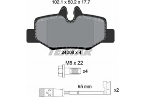 Textar Σετ τακάκια, Δισκόφρενα - 2400801
