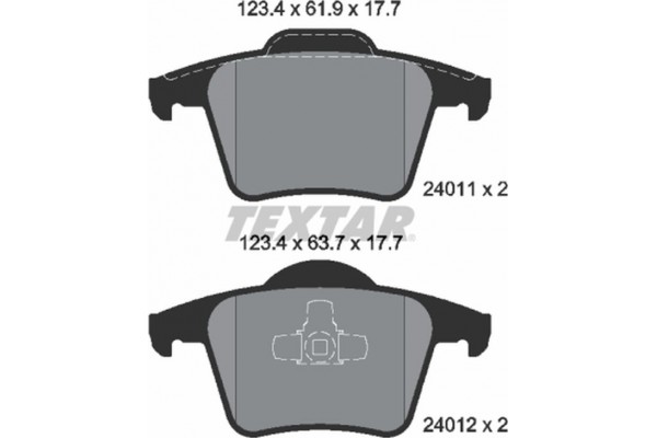 Textar Σετ τακάκια, Δισκόφρενα - 2401101