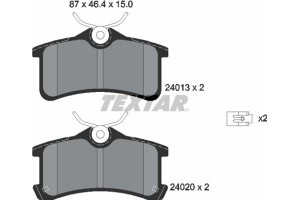 Textar Σετ τακάκια, Δισκόφρενα - 2401301
