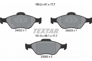 Textar Σετ τακάκια, Δισκόφρενα - 2402201
