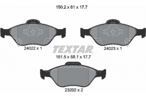 Textar Σετ τακάκια, Δισκόφρενα - 2402201