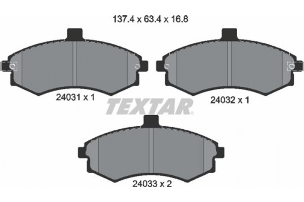 Textar Σετ τακάκια, Δισκόφρενα - 2403101