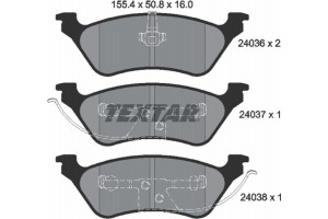 Textar Σετ τακάκια, Δισκόφρενα - 2403601