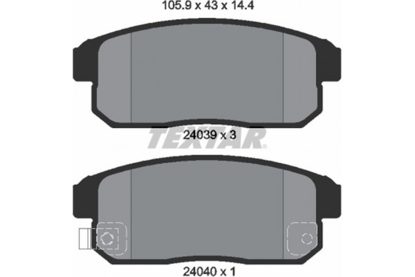 Textar Σετ τακάκια, Δισκόφρενα - 2403901