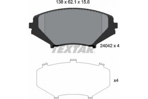 Textar Σετ τακάκια, Δισκόφρενα - 2404201