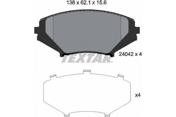 Textar Σετ τακάκια, Δισκόφρενα - 2404201 Textar Σετ τακάκια, Δισκόφρενα - 2404201