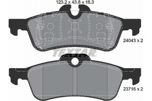 Textar Σετ τακάκια, Δισκόφρενα - 2404301