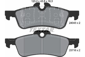 Textar Σετ τακάκια, Δισκόφρενα - 2404301