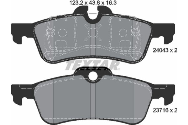 Textar Σετ τακάκια, Δισκόφρενα - 2404301