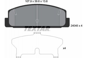 Textar Σετ τακάκια, Δισκόφρενα - 2404501