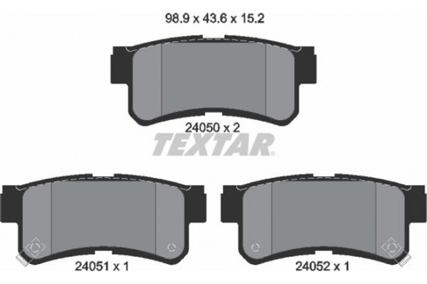 Textar Σετ τακάκια, Δισκόφρενα - 2405001