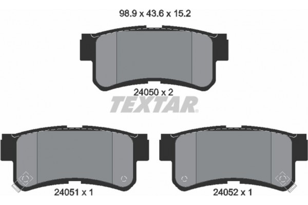 Textar Σετ τακάκια, Δισκόφρενα - 2405001