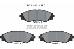 Textar Σετ τακάκια, Δισκόφρενα - 2406201