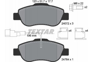 Textar Σετ τακάκια, Δισκόφρενα - 2407202