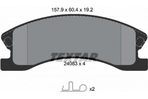 Textar Σετ τακάκια, Δισκόφρενα - 2408301