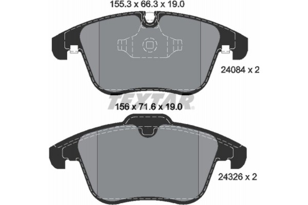Textar Σετ τακάκια, Δισκόφρενα - 2408401