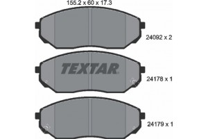Textar Σετ τακάκια, Δισκόφρενα - 2409201