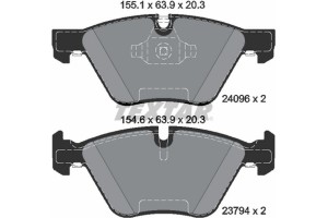 Textar Σετ τακάκια, Δισκόφρενα - 2409601