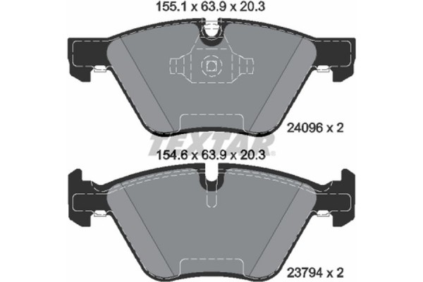 Textar Σετ τακάκια, Δισκόφρενα - 2409601