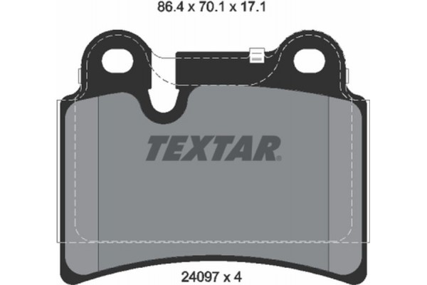Textar Σετ τακάκια, Δισκόφρενα - 2409701