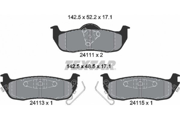 Textar Σετ τακάκια, Δισκόφρενα - 2411102
