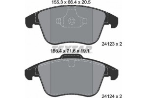 Textar Σετ τακάκια, Δισκόφρενα - 2412301