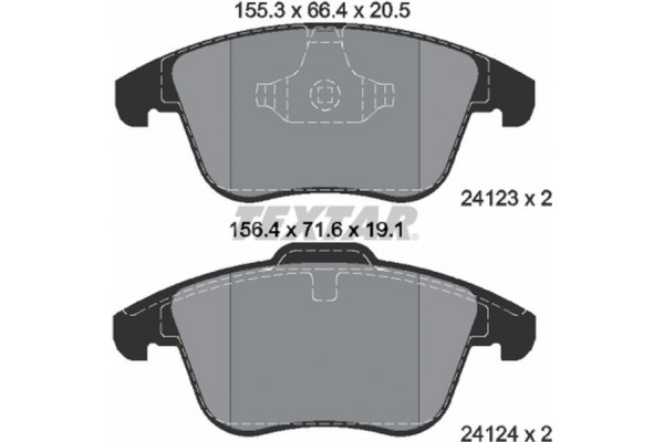 Textar Σετ τακάκια, Δισκόφρενα - 2412301