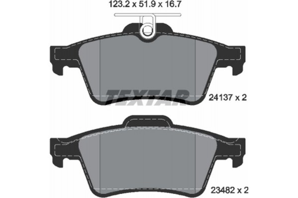 Textar Σετ τακάκια, Δισκόφρενα - 2413701