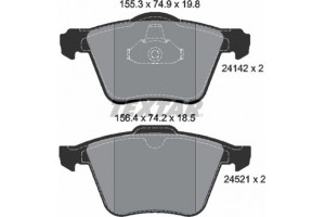 Textar Σετ τακάκια, Δισκόφρενα - 2414201