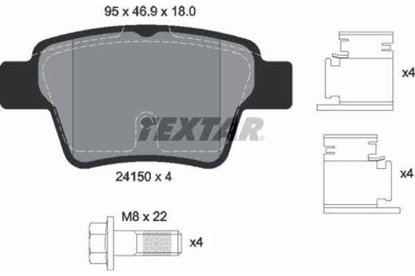 Textar Σετ τακάκια, Δισκόφρενα - 2415001