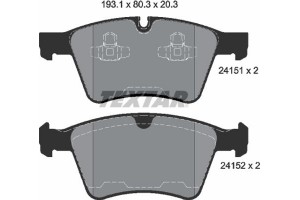 Textar Σετ τακάκια, Δισκόφρενα - 2415101