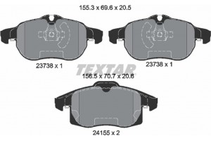 Textar Σετ τακάκια, Δισκόφρενα - 2415501