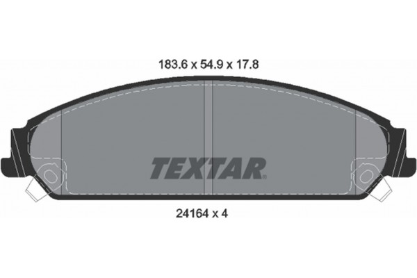 Textar Σετ τακάκια, Δισκόφρενα - 2416401