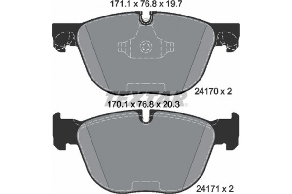 Textar Σετ τακάκια, Δισκόφρενα - 2417001