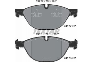 Textar Σετ τακάκια, Δισκόφρενα - 2417201