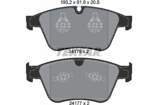 Textar Σετ τακάκια, Δισκόφρενα - 2417601 Textar Σετ τακάκια, Δισκόφρενα - 2417601