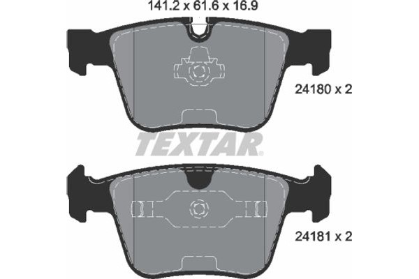 Textar Σετ τακάκια, Δισκόφρενα - 2418001