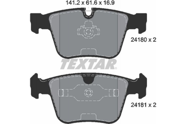 Textar Σετ τακάκια, Δισκόφρενα - 2418001