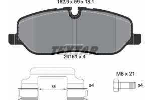 Textar Σετ τακάκια, Δισκόφρενα - 2419101
