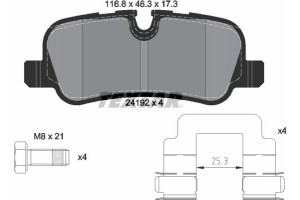 Textar Σετ τακάκια, Δισκόφρενα - 2419201