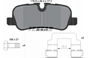 Textar Σετ τακάκια, Δισκόφρενα - 2419201