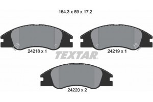 Textar Σετ τακάκια, Δισκόφρενα - 2421801