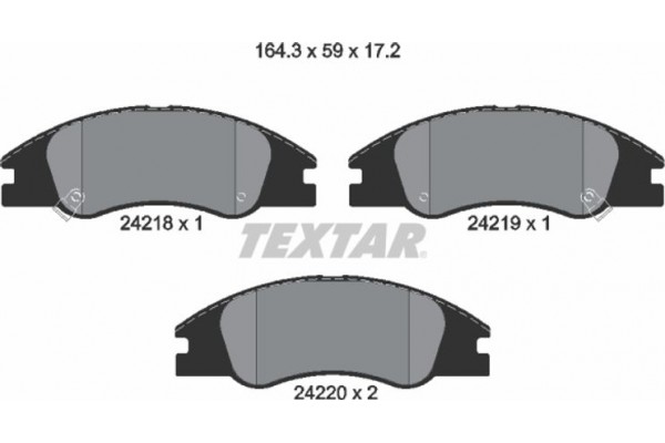 Textar Σετ τακάκια, Δισκόφρενα - 2421801