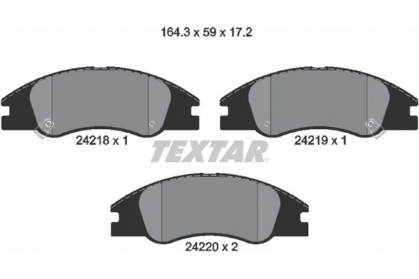 Textar Σετ τακάκια, Δισκόφρενα - 2421801